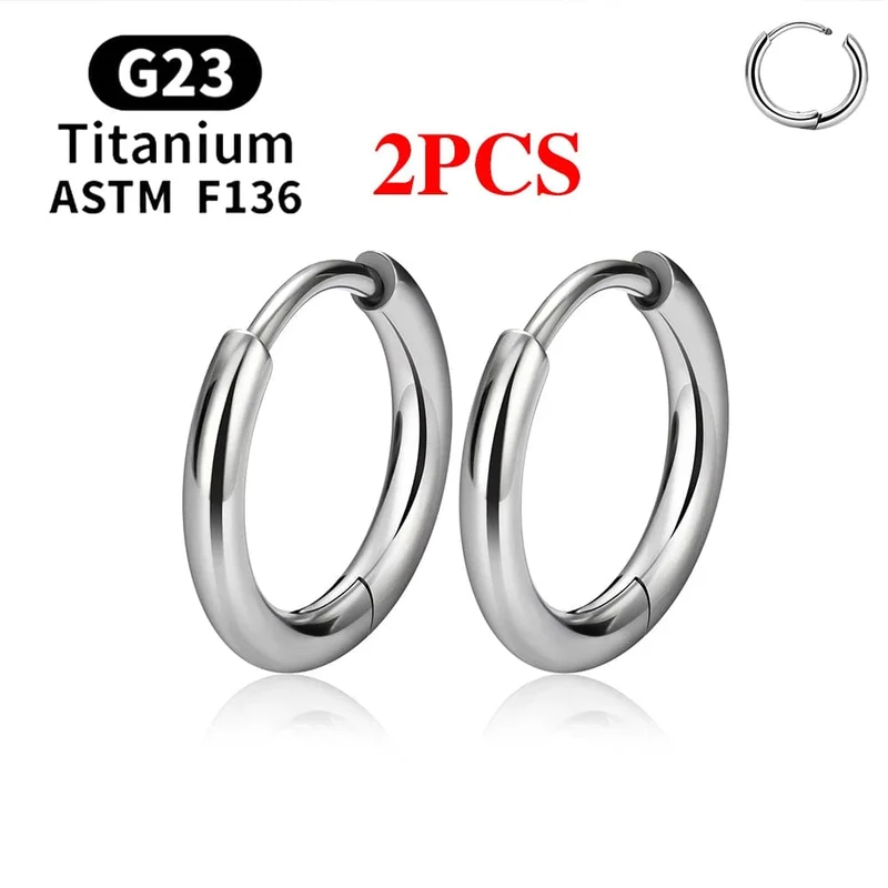 2/20 STK G23 Titan Ohrring Hoop CZ Scharniersegment runder Nasenring für Frauen Ohr Tragus Knorpel Helix Daith Piercing Schmuck