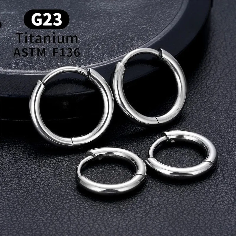 2/20 STK G23 Titan Ohrring Hoop CZ Scharniersegment runder Nasenring für Frauen Ohr Tragus Knorpel Helix Daith Piercing Schmuck
