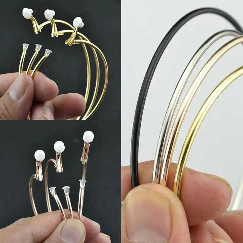 3/4/5/6/7/8/9/10CM Galvanik Creolen ohne Piercing Klassisch All Match Fake Clip-On Daily Party Kreis Ohrring Clip