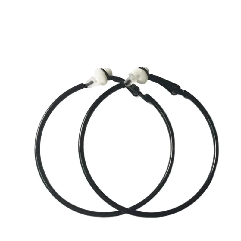 3/4/5/6/7/8/9/10CM Galvanik Creolen ohne Piercing Klassisch All Match Fake Clip-On Daily Party Kreis Ohrring Clip