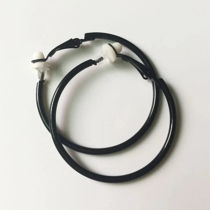 3/4/5/6/7/8/9/10CM Galvanik Creolen ohne Piercing Klassisch All Match Fake Clip-On Daily Party Kreis Ohrring Clip
