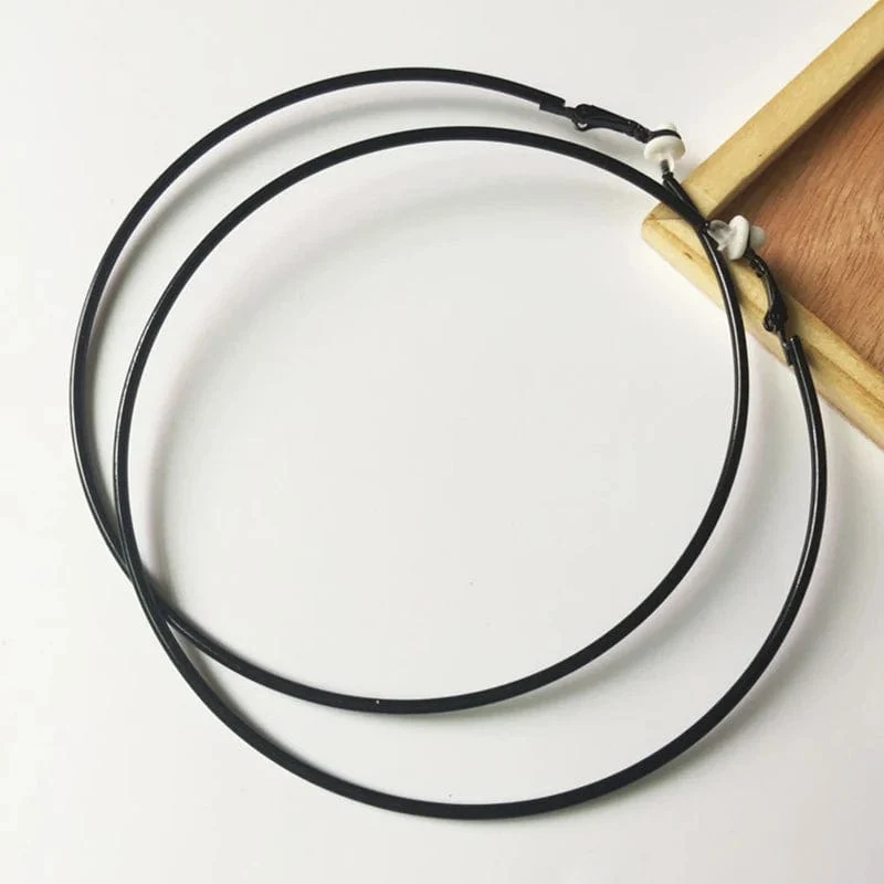 3/4/5/6/7/8/9/10CM Galvanik Creolen ohne Piercing Klassisch All Match Fake Clip-On Daily Party Kreis Ohrring Clip