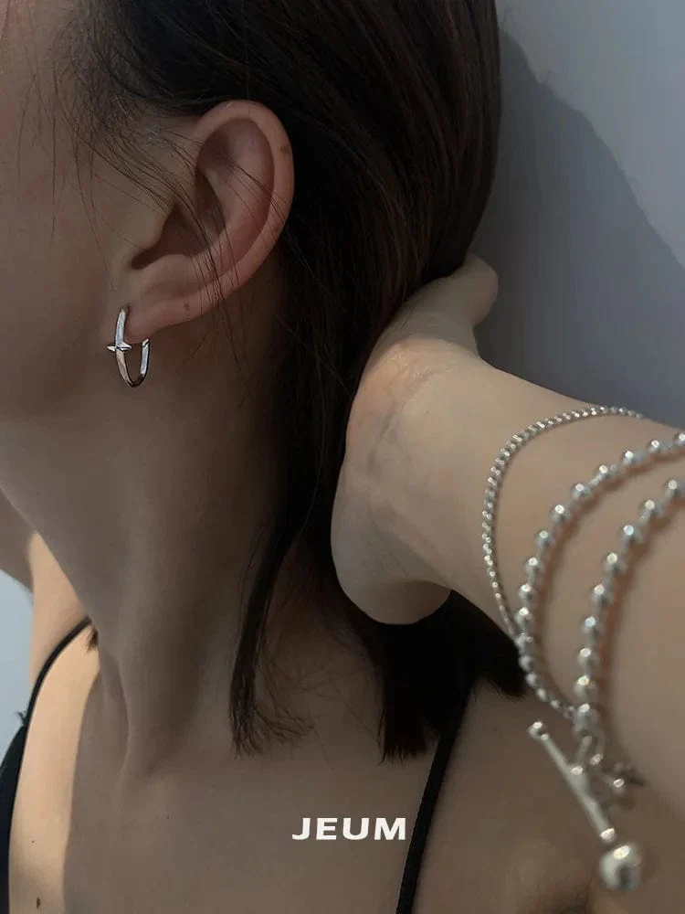 Neu 925 Sterling Silber Ohrringe Kleine Stern Ohrringe Weiblichen Charme Schmuck Geschenk