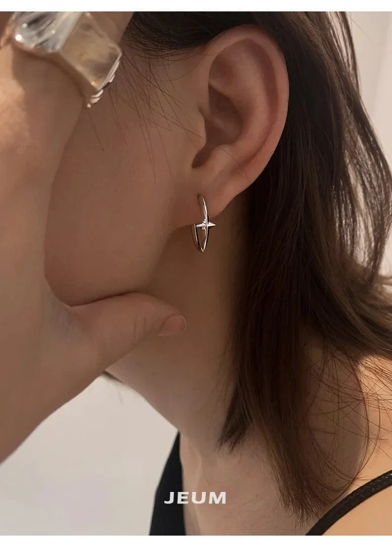 Neu 925 Sterling Silber Ohrringe Kleine Stern Ohrringe Weiblichen Charme Schmuck Geschenk