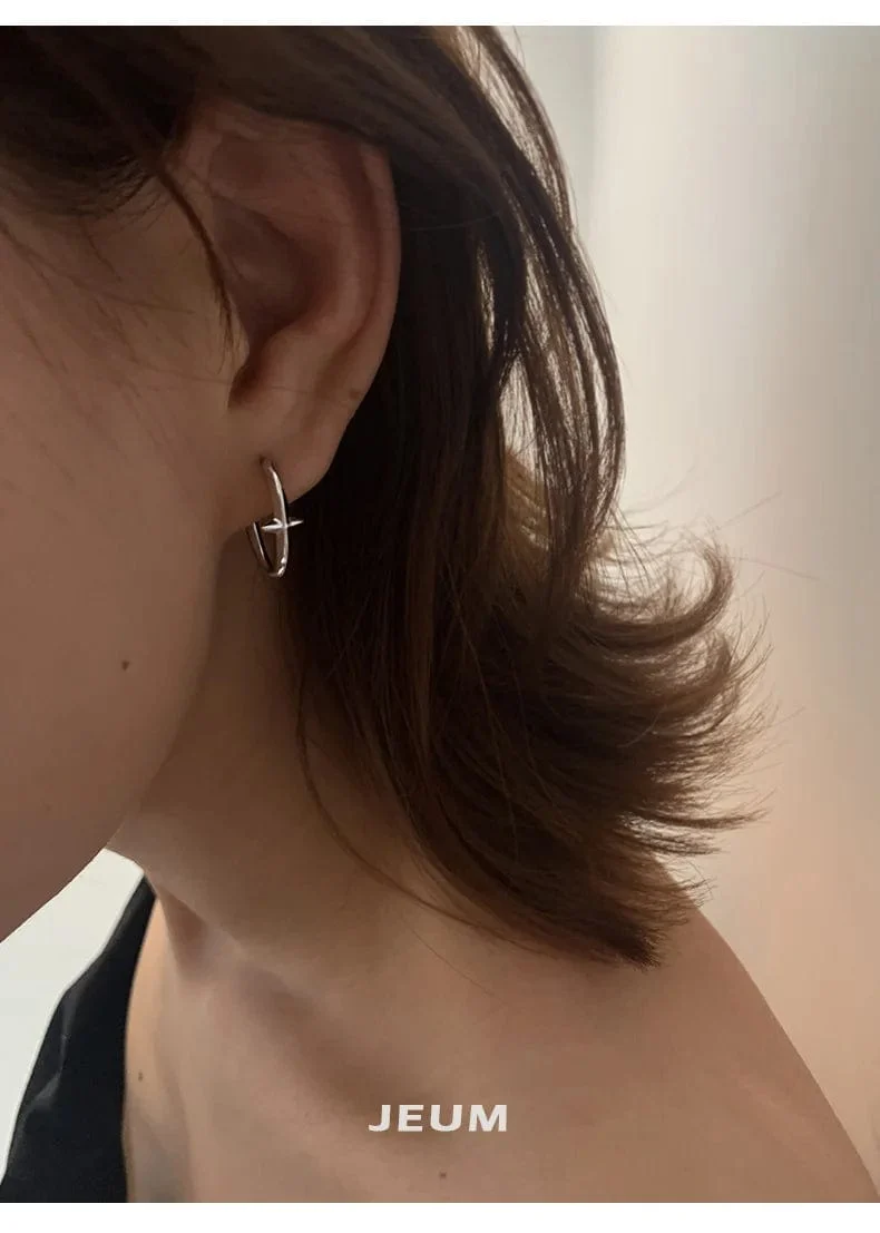 Neu 925 Sterling Silber Ohrringe Kleine Stern Ohrringe Weiblichen Charme Schmuck Geschenk