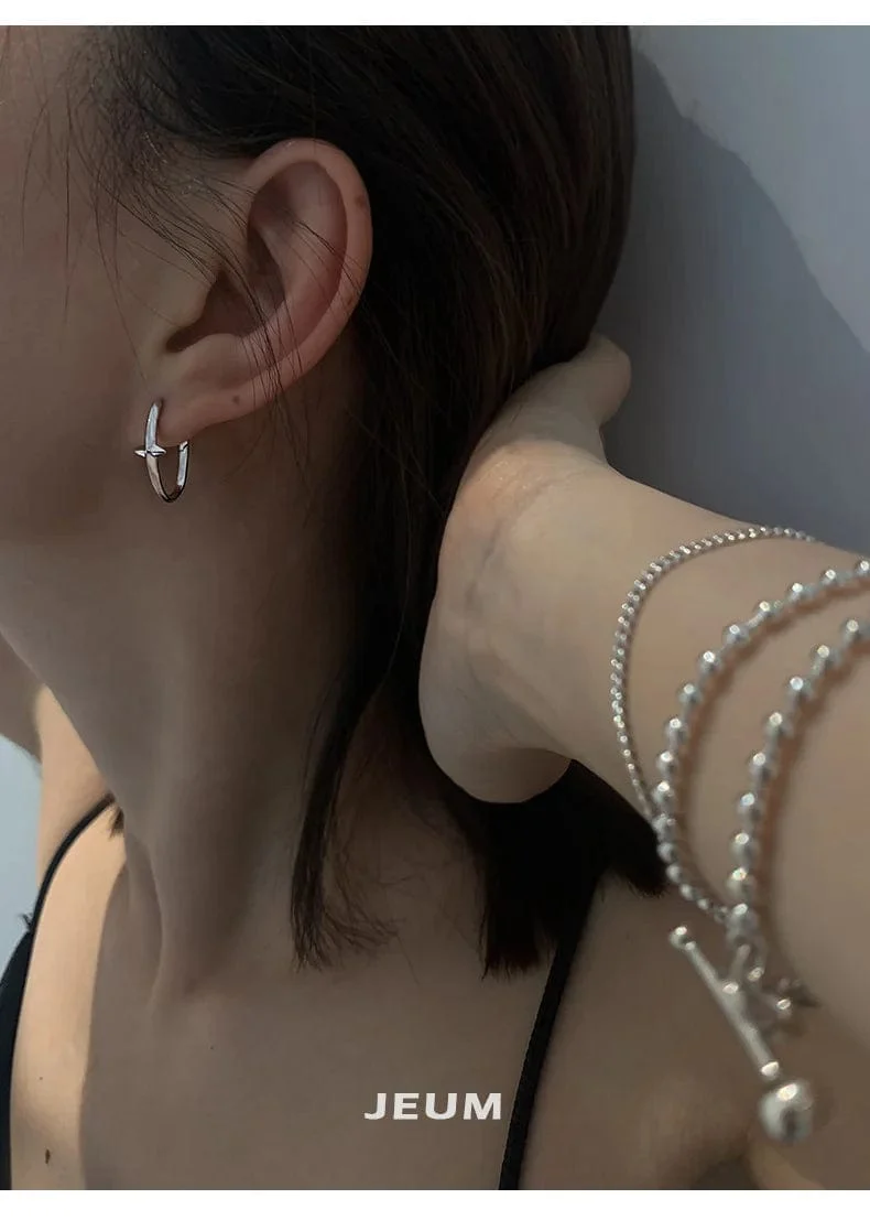 Neu 925 Sterling Silber Ohrringe Kleine Stern Ohrringe Weiblichen Charme Schmuck Geschenk