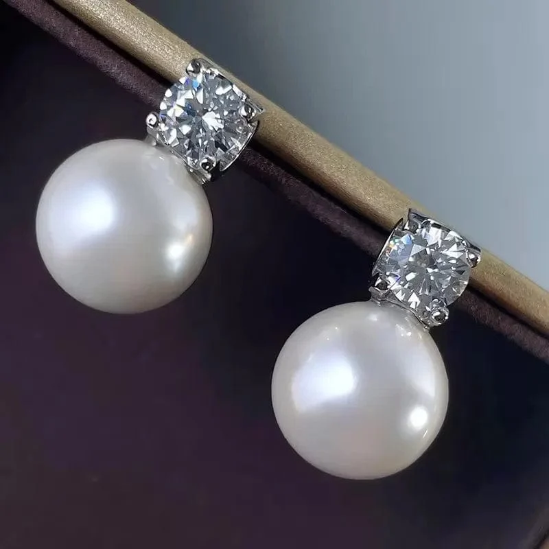 CAOSHI Schlichte, elegante Creolen mit Kunstperlen – Anmutiger Damenschmuck für Verlobung, Alltag, Party – das perfekte Geschenk