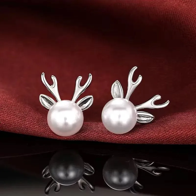 CAOSHI Schlichte, elegante Creolen mit Kunstperlen – Anmutiger Damenschmuck für Verlobung, Alltag, Party – das perfekte Geschenk