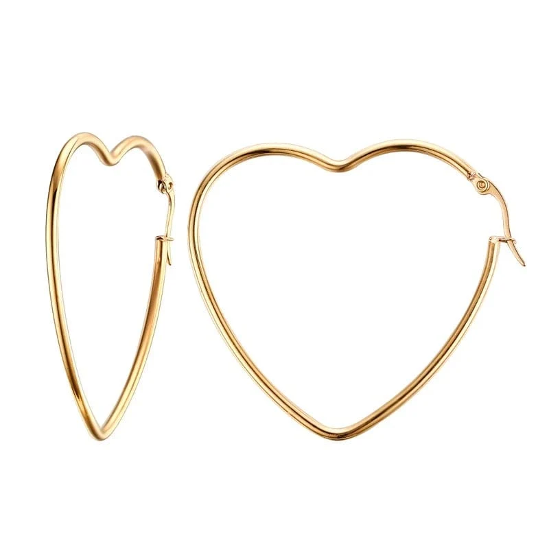 Stilvolle geometrische Creolen für Damen und Mädchen, Edelstahl, minimalistisch und elegant