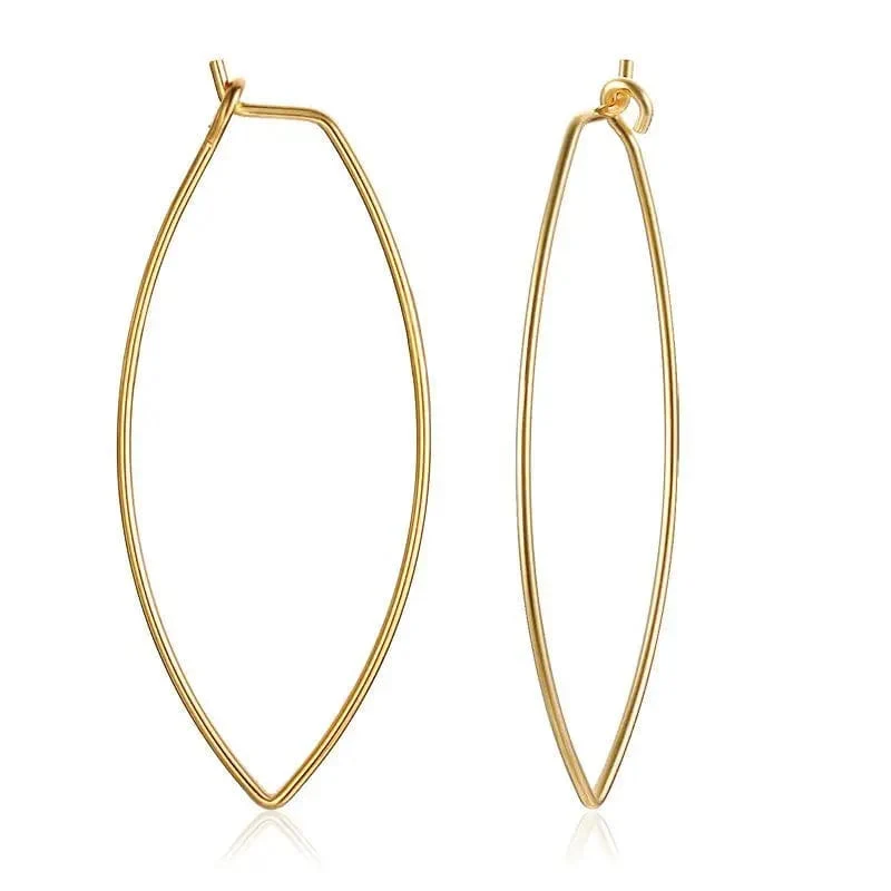 Stilvolle geometrische Creolen für Damen und Mädchen, Edelstahl, minimalistisch und elegant