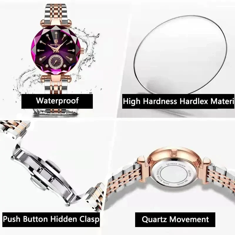 POEDAGAR Luxus Frau Armbanduhr Elegante Wasserdichte Edelstahl Uhr für Damen Kleid Diamant Quarz frauen Uhren Reloj