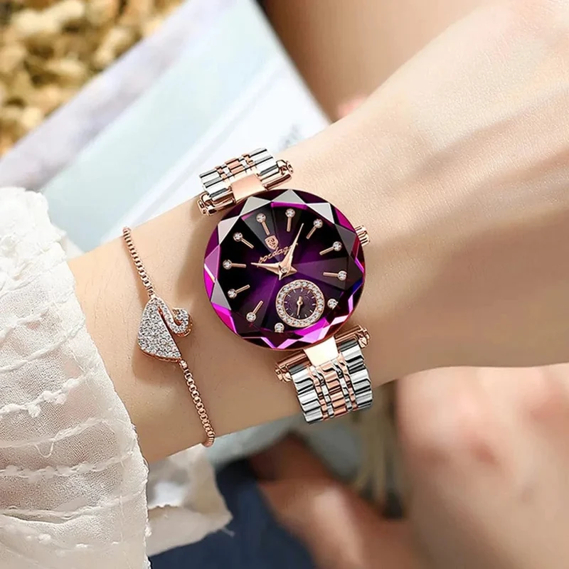 POEDAGAR Luxus Frau Armbanduhr Elegante Wasserdichte Edelstahl Uhr für Damen Kleid Diamant Quarz frauen Uhren Reloj