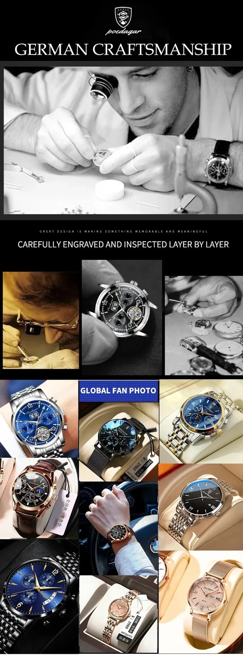 POEDAGAR Luxus Frau Armbanduhr Elegante Wasserdichte Edelstahl Uhr für Damen Kleid Diamant Quarz frauen Uhren Reloj