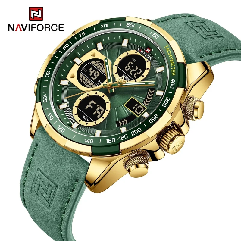 NAVIFORCE Mode Militär Uhren für Männer Luxus Original Sport Chronograph Uhr Wasserdicht Quarz Armbanduhr Uhr Geschenk