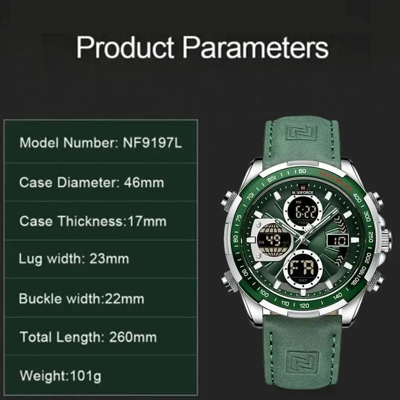 NAVIFORCE Mode Militär Uhren für Männer Luxus Original Sport Chronograph Uhr Wasserdicht Quarz Armbanduhr Uhr Geschenk