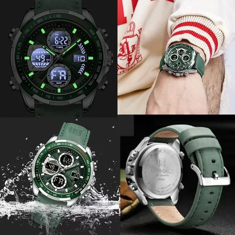 NAVIFORCE Mode Militär Uhren für Männer Luxus Original Sport Chronograph Uhr Wasserdicht Quarz Armbanduhr Uhr Geschenk