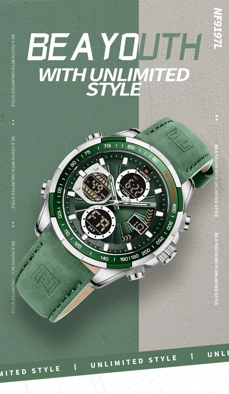 NAVIFORCE Mode Militär Uhren für Männer Luxus Original Sport Chronograph Uhr Wasserdicht Quarz Armbanduhr Uhr Geschenk