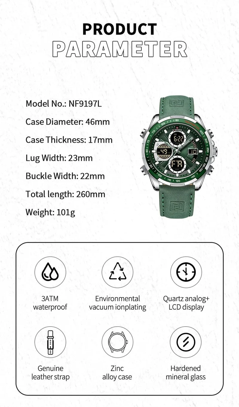 NAVIFORCE Mode Militär Uhren für Männer Luxus Original Sport Chronograph Uhr Wasserdicht Quarz Armbanduhr Uhr Geschenk