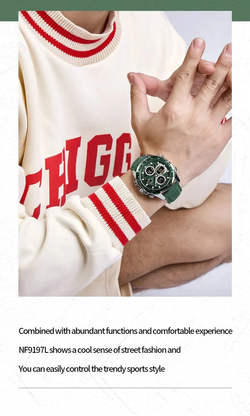 NAVIFORCE Mode Militär Uhren für Männer Luxus Original Sport Chronograph Uhr Wasserdicht Quarz Armbanduhr Uhr Geschenk