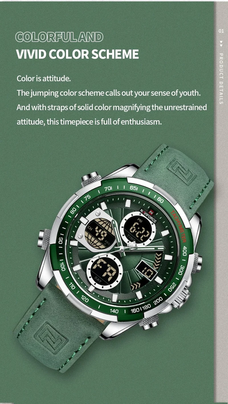 NAVIFORCE Mode Militär Uhren für Männer Luxus Original Sport Chronograph Uhr Wasserdicht Quarz Armbanduhr Uhr Geschenk