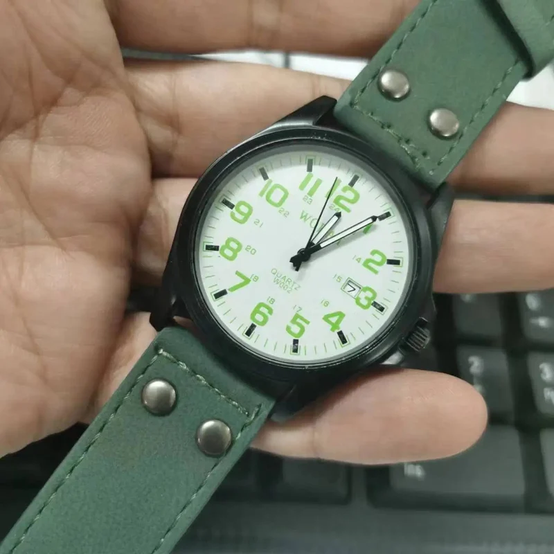 WOKAI hohe qualität casual herren gürtel quarzuhr klassische retro römischen einfachen stil business männlichen studenten elektronische uhr