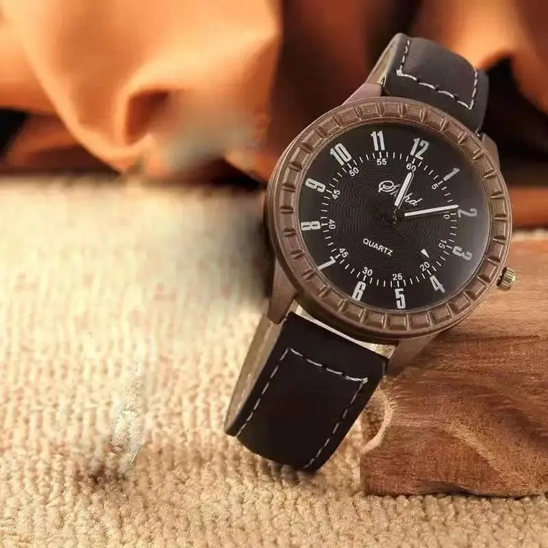 WOKAI hohe qualität casual herren gürtel quarzuhr klassische retro römischen einfachen stil business männlichen studenten elektronische uhr
