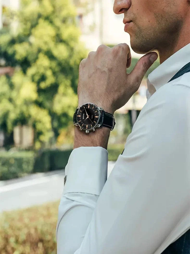 WOKAI hohe qualität casual herren gürtel quarzuhr klassische retro römischen einfachen stil business männlichen studenten elektronische uhr