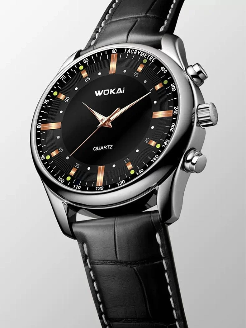 WOKAI hohe qualität casual herren gürtel quarzuhr klassische retro römischen einfachen stil business männlichen studenten elektronische uhr
