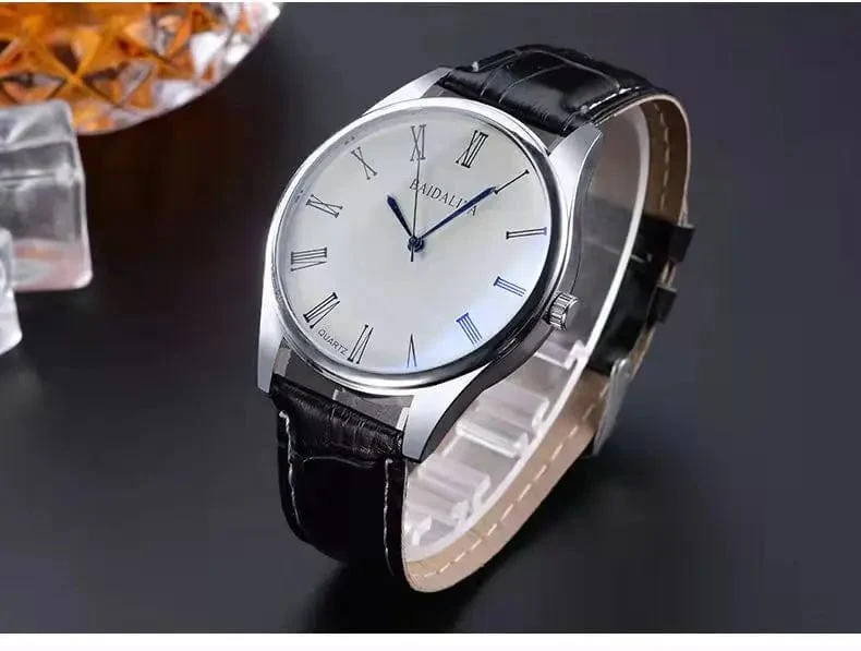 WOKAI hohe qualität casual herren gürtel quarzuhr klassische retro römischen einfachen stil business männlichen studenten elektronische uhr