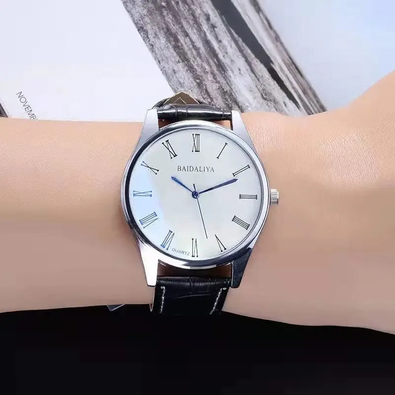 WOKAI hohe qualität casual herren gürtel quarzuhr klassische retro römischen einfachen stil business männlichen studenten elektronische uhr