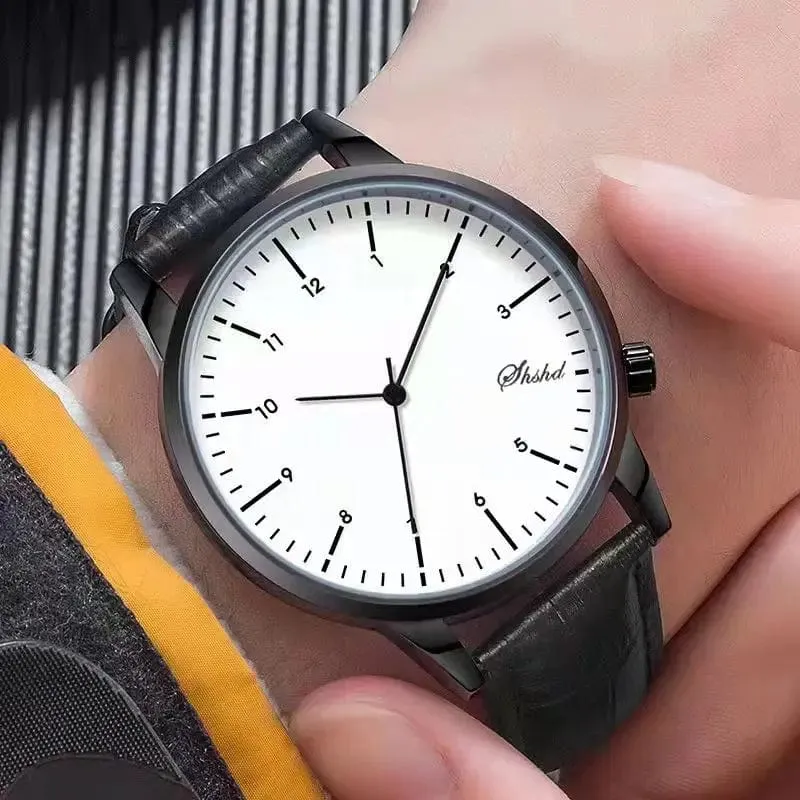 WOKAI hohe qualität casual herren gürtel quarzuhr klassische retro römischen einfachen stil business männlichen studenten elektronische uhr