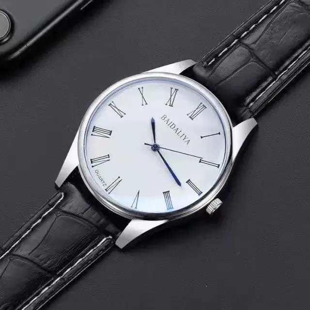 WOKAI hohe qualität casual herren gürtel quarzuhr klassische retro römischen einfachen stil business männlichen studenten elektronische uhr