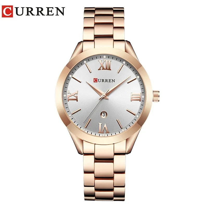 CURREN Gold Uhr Frauen Uhren Damen Kreative Stahl Damen Armbanduhren Weibliche Uhr Relogio Feminino Montre Femme
