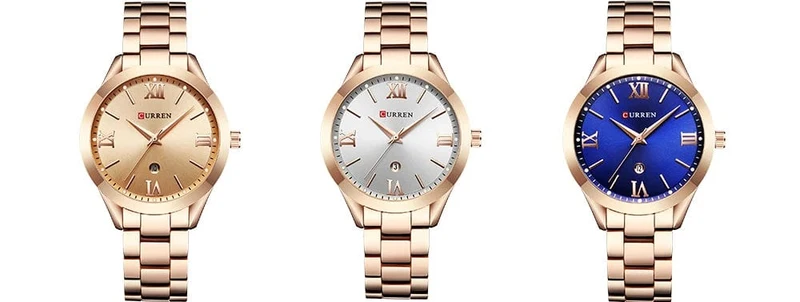 CURREN Gold Uhr Frauen Uhren Damen Kreative Stahl Damen Armbanduhren Weibliche Uhr Relogio Feminino Montre Femme