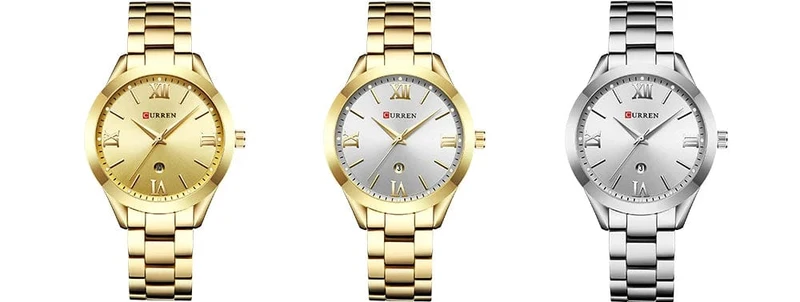 CURREN Gold Uhr Frauen Uhren Damen Kreative Stahl Damen Armbanduhren Weibliche Uhr Relogio Feminino Montre Femme