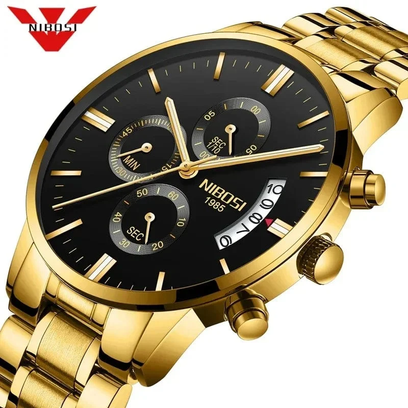 NIBOSI Herrenuhren Luxus Top-Marke Relogio Masculino Berühmte Herrenmode Casual Dress Watch Militär Quarz Armbanduhren Saat
