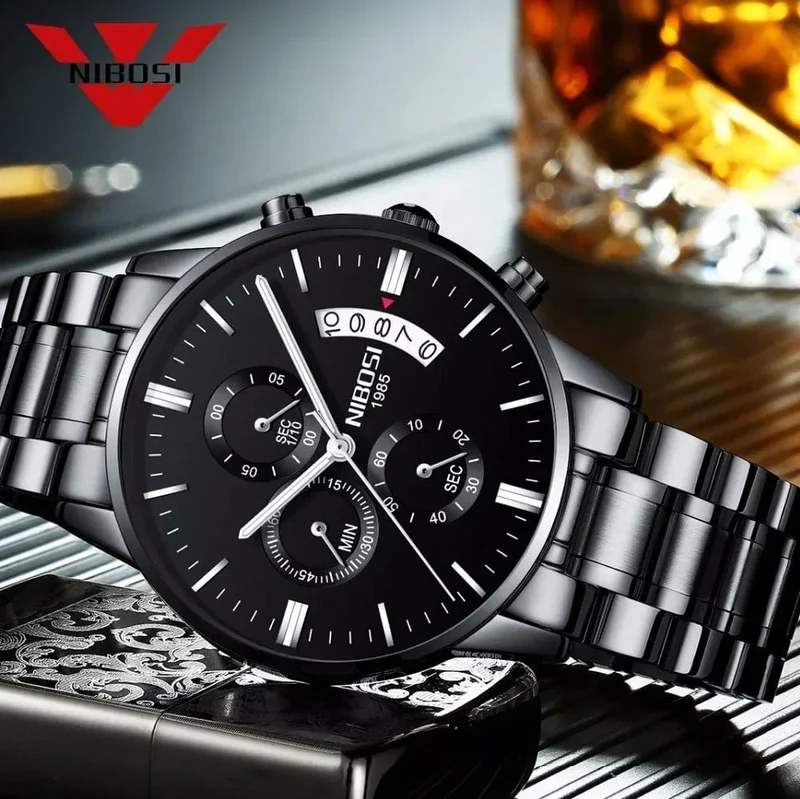 NIBOSI Herrenuhren Luxus Top-Marke Relogio Masculino Berühmte Herrenmode Casual Dress Watch Militär Quarz Armbanduhren Saat