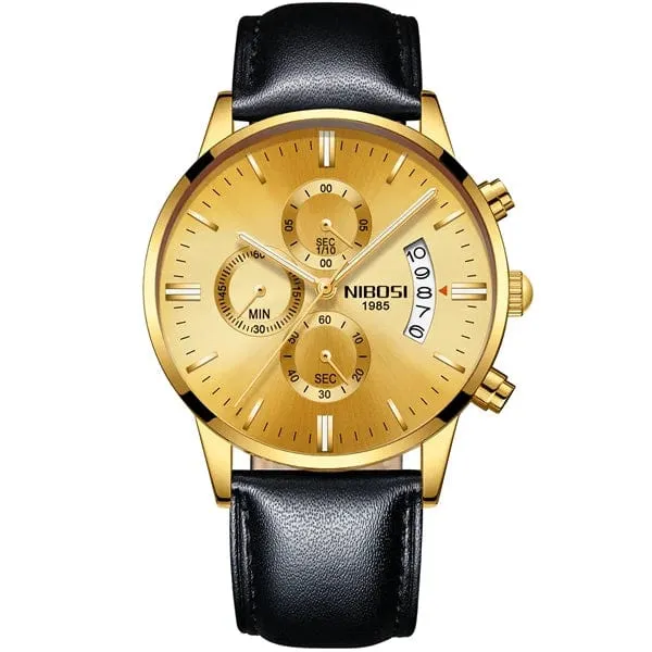 NIBOSI Herrenuhren Luxus Top-Marke Relogio Masculino Berühmte Herrenmode Casual Dress Watch Militär Quarz Armbanduhren Saat