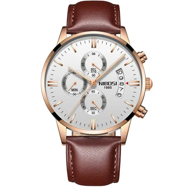 NIBOSI Herrenuhren Luxus Top-Marke Relogio Masculino Berühmte Herrenmode Casual Dress Watch Militär Quarz Armbanduhren Saat