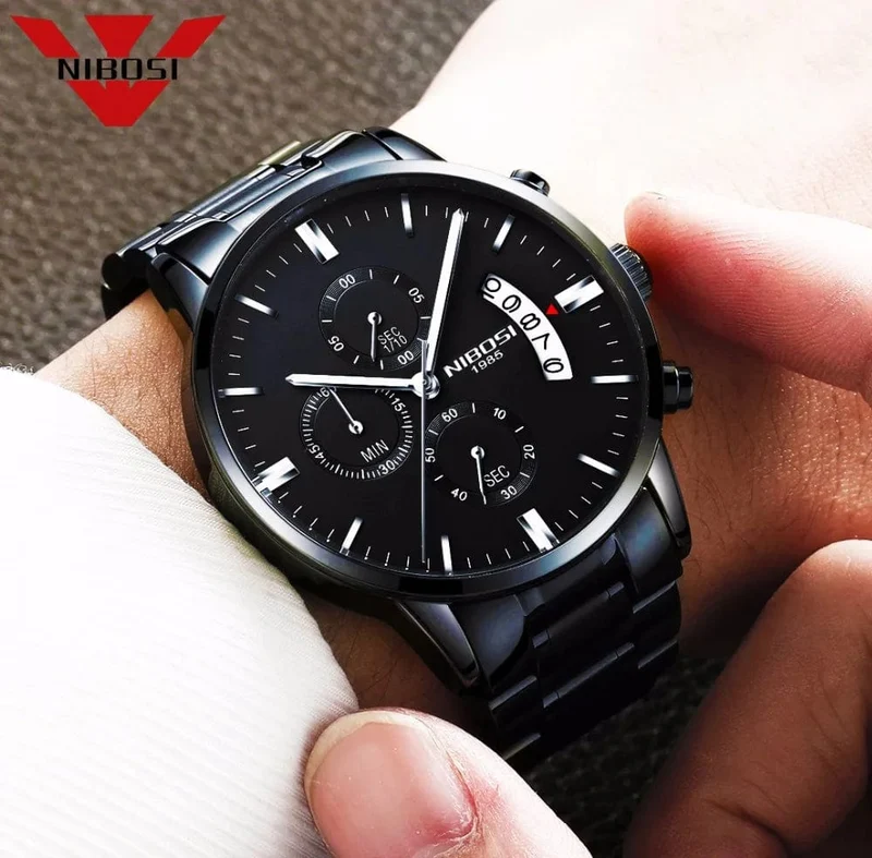 NIBOSI Herrenuhren Luxus Top-Marke Relogio Masculino Berühmte Herrenmode Casual Dress Watch Militär Quarz Armbanduhren Saat