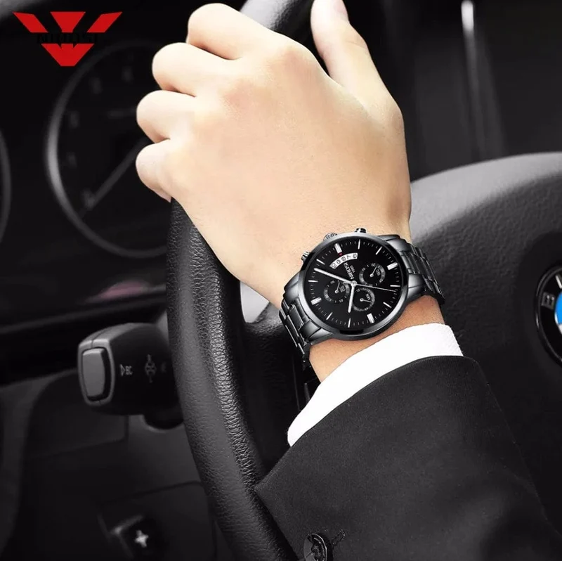 NIBOSI Herrenuhren Luxus Top-Marke Relogio Masculino Berühmte Herrenmode Casual Dress Watch Militär Quarz Armbanduhren Saat