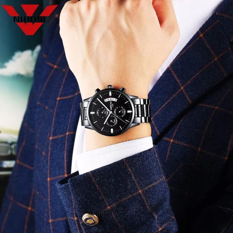 NIBOSI Herrenuhren Luxus Top-Marke Relogio Masculino Berühmte Herrenmode Casual Dress Watch Militär Quarz Armbanduhren Saat