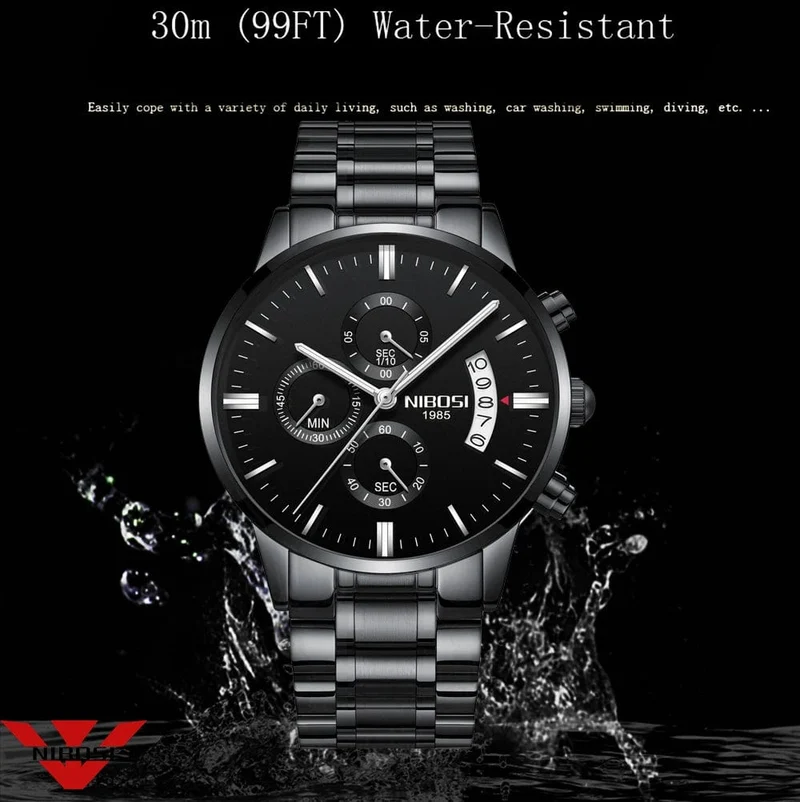 NIBOSI Herrenuhren Luxus Top-Marke Relogio Masculino Berühmte Herrenmode Casual Dress Watch Militär Quarz Armbanduhren Saat