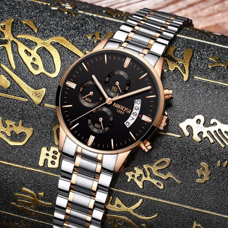 NIBOSI Herrenuhren Luxus Top-Marke Relogio Masculino Berühmte Herrenmode Casual Dress Watch Militär Quarz Armbanduhren Saat