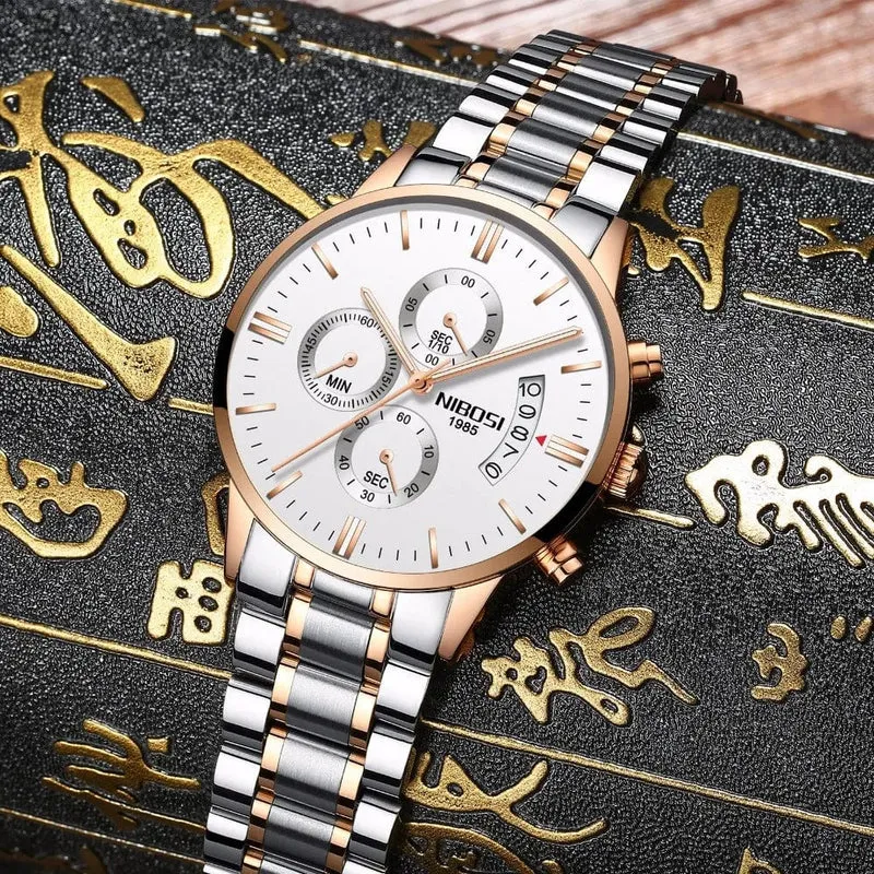 NIBOSI Herrenuhren Luxus Top-Marke Relogio Masculino Berühmte Herrenmode Casual Dress Watch Militär Quarz Armbanduhren Saat