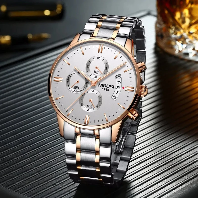 NIBOSI Herrenuhren Luxus Top-Marke Relogio Masculino Berühmte Herrenmode Casual Dress Watch Militär Quarz Armbanduhren Saat
