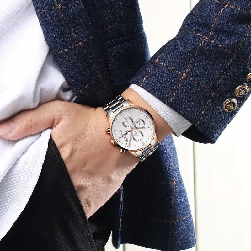 NIBOSI Herrenuhren Luxus Top-Marke Relogio Masculino Berühmte Herrenmode Casual Dress Watch Militär Quarz Armbanduhren Saat