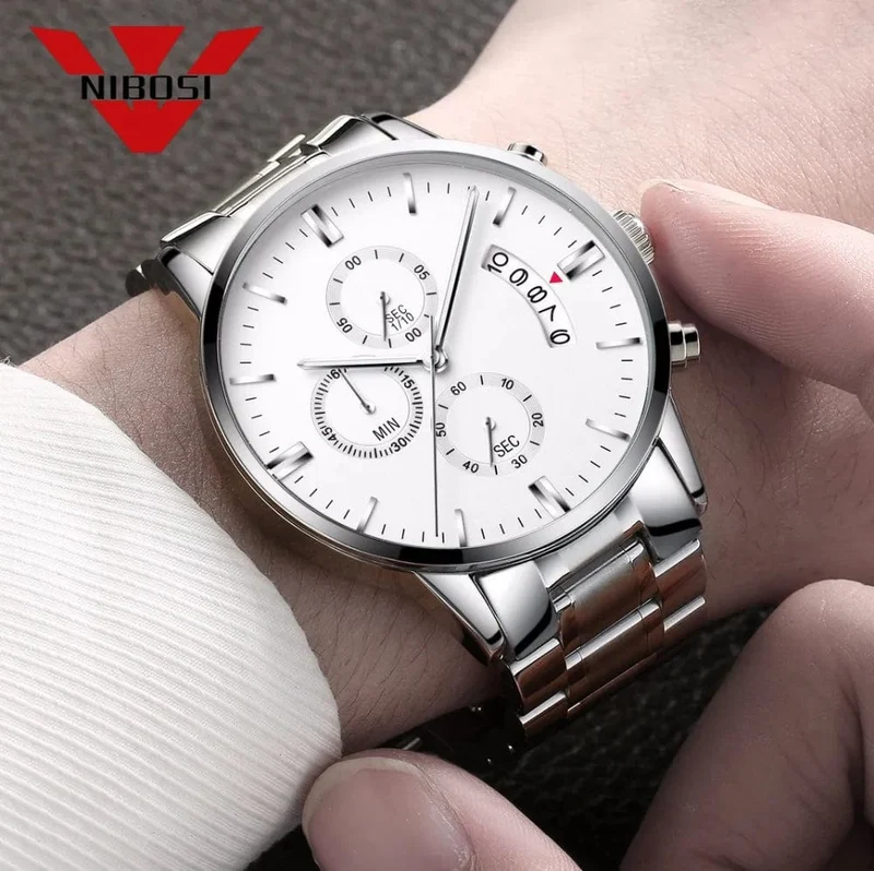NIBOSI Herrenuhren Luxus Top-Marke Relogio Masculino Berühmte Herrenmode Casual Dress Watch Militär Quarz Armbanduhren Saat