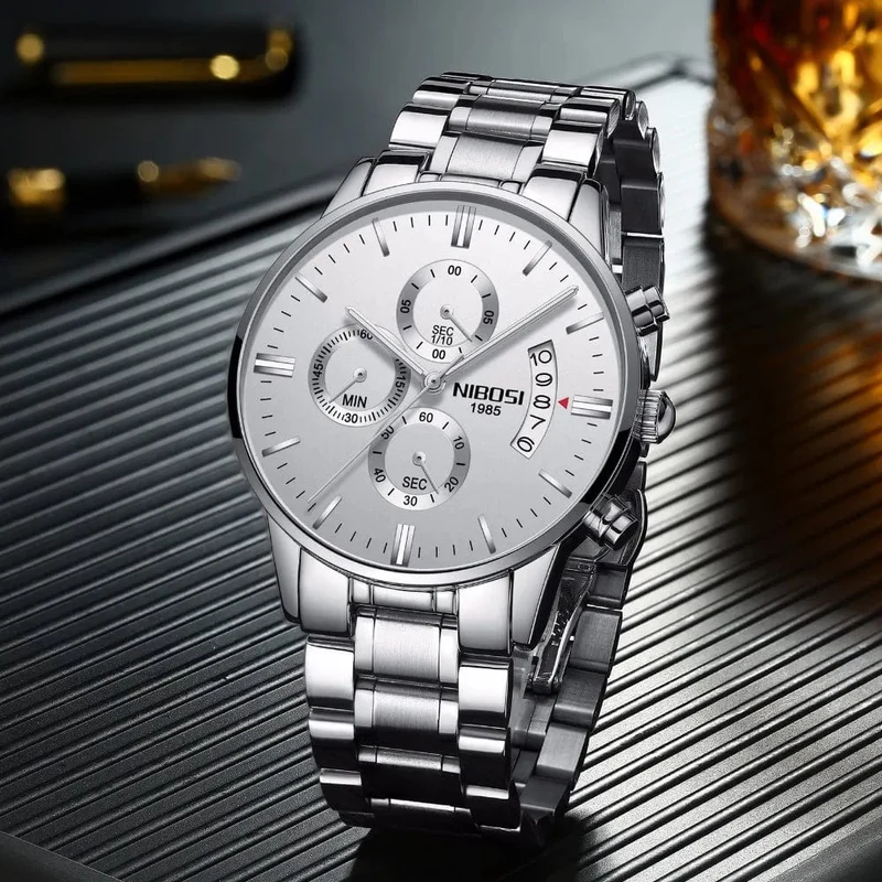 NIBOSI Herrenuhren Luxus Top-Marke Relogio Masculino Berühmte Herrenmode Casual Dress Watch Militär Quarz Armbanduhren Saat