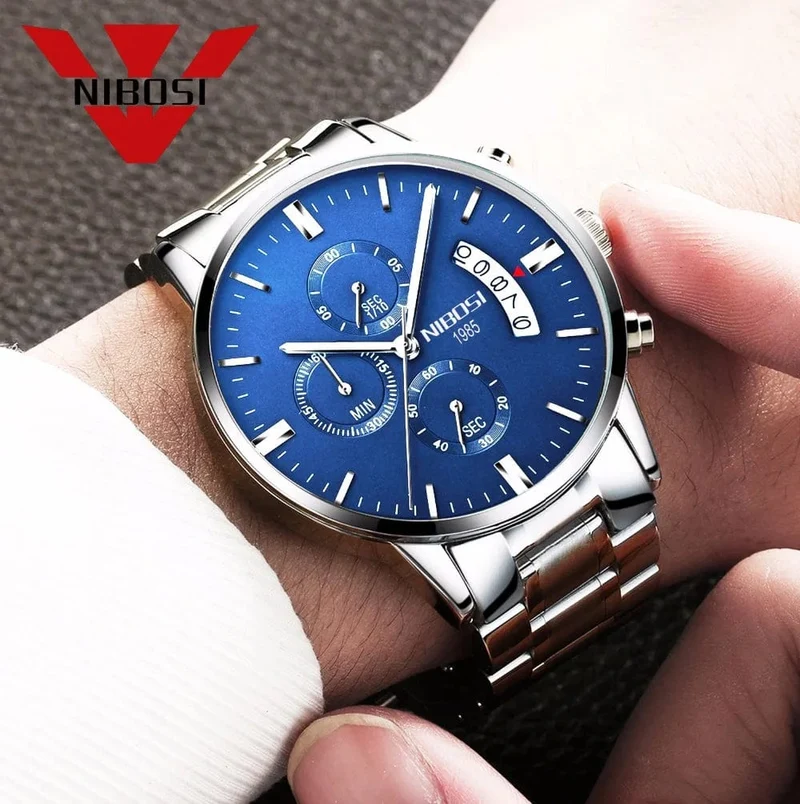 NIBOSI Herrenuhren Luxus Top-Marke Relogio Masculino Berühmte Herrenmode Casual Dress Watch Militär Quarz Armbanduhren Saat